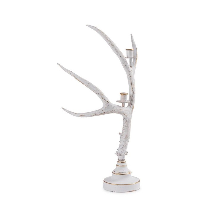 PORTACANDELA 2  DARCEY BIANCO H.53